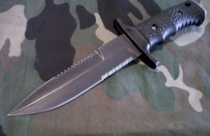 Gerber美国戈博Knives 6995三叉戟半齿双刃银色...