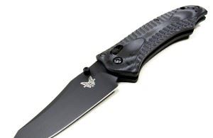 美国蝴蝶BENCHMADE  950BK黑色全刃蝶纹G-10柄折刀