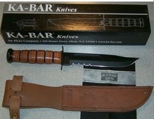 美国卡巴KA-BAR 1219 美国陆军半齿战斗刀