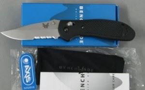 BENCHMADE 美国蝴蝶551S 黑色半齿折刀