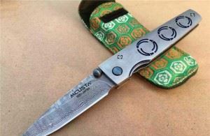 MCUSTA 传世家徽 MC-95D 大马士革钢军刀正品野营...